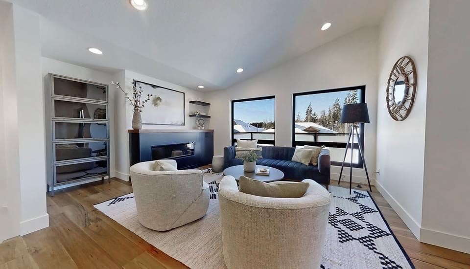 The living room of the Prince George Spruce Kings Show Home Lottery at 2754 Links Drive, which a winner will be picked on April 30, 2021. (via Spruce Kings Show Home Lottery)