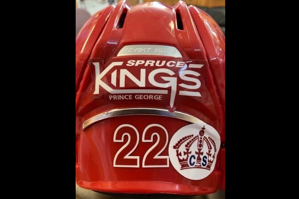 Former Prince George Spruce Kings captain Chad Staley will be honoured for the 2020-21 season with a special decal on the players' helmets. (via Prince George Spruce Kings)