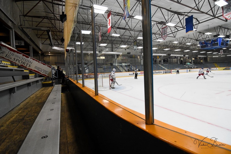 Prince George Spruce Kings 2020-21 exhibition game against the Merritt Centennials at the Rolling Mix Concrete Arena. (via Vicki Brown Photography)