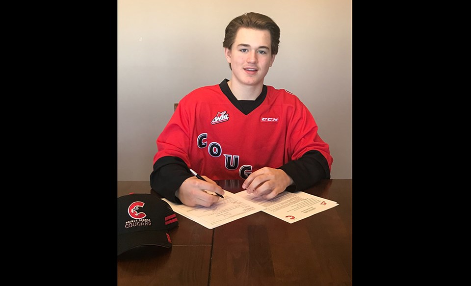 Prince George Cougars' top 2020 draft pick Riley Heidt, second overall, signs a WHL Standard Player Agreement. (via Prince George Cougars)