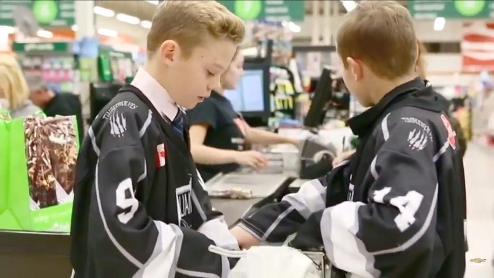 Williams Lake Peewee Tier Two Timberwolves are finalists for the 2020 Chevrolet Good Deeds Cup (via YouTube)