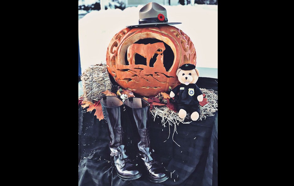 Hudson's Hope RCMP pumpkin - Nov. 5, 2020