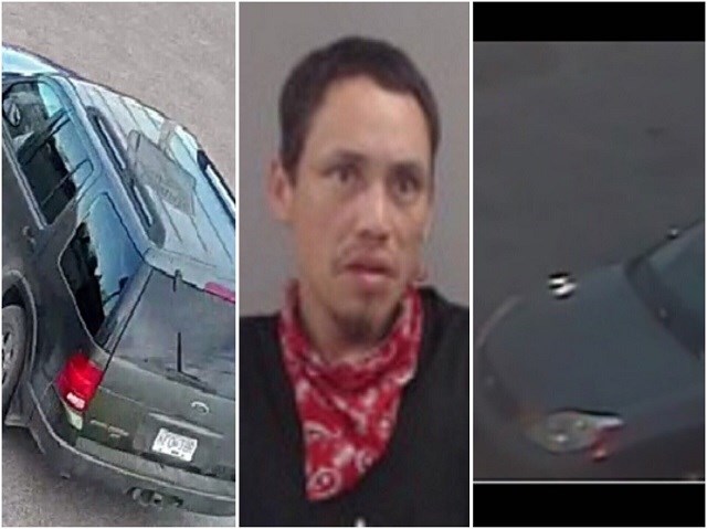 Louis Korkowski (middle) of Quesnel has not been seen since May 4, 2020 and the two vehicles in the photo are of interest to his case by police. (via B.C. RCMP)