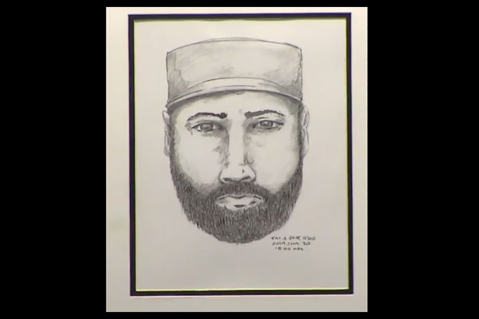 B.C. RCMP have released a composite sketch of a man they call a person of interest in the Lucas Fowler-Chynna Deese murder investigation. (via B.C. RCMP)