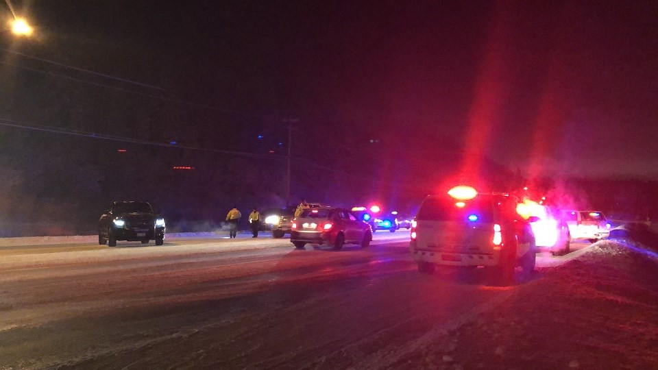 Prince George RCMP put up a checkpoint along Highway 16 east as part of its seasonal CounterAttack campaign against impaired driving (via Kyle Balzer)