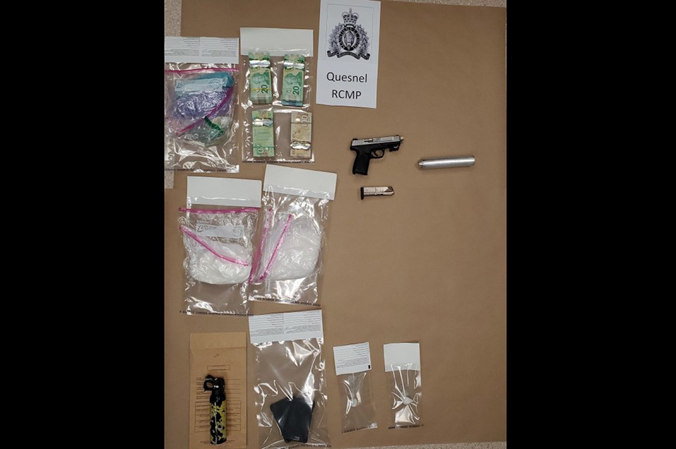 Quesnel RCMP - Drugs cash and weapons seized April 15, 2021