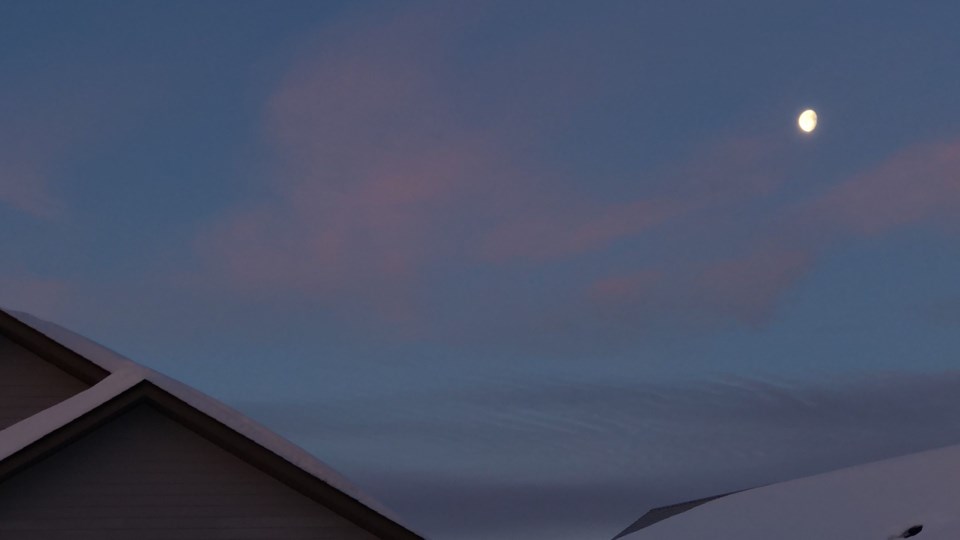 Moon in the morning sky