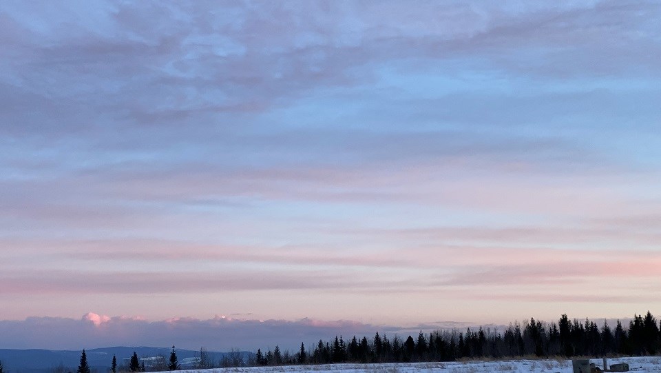 Kyle Balzer - March 9, 2021 cloudy winter sunset pink blue orange