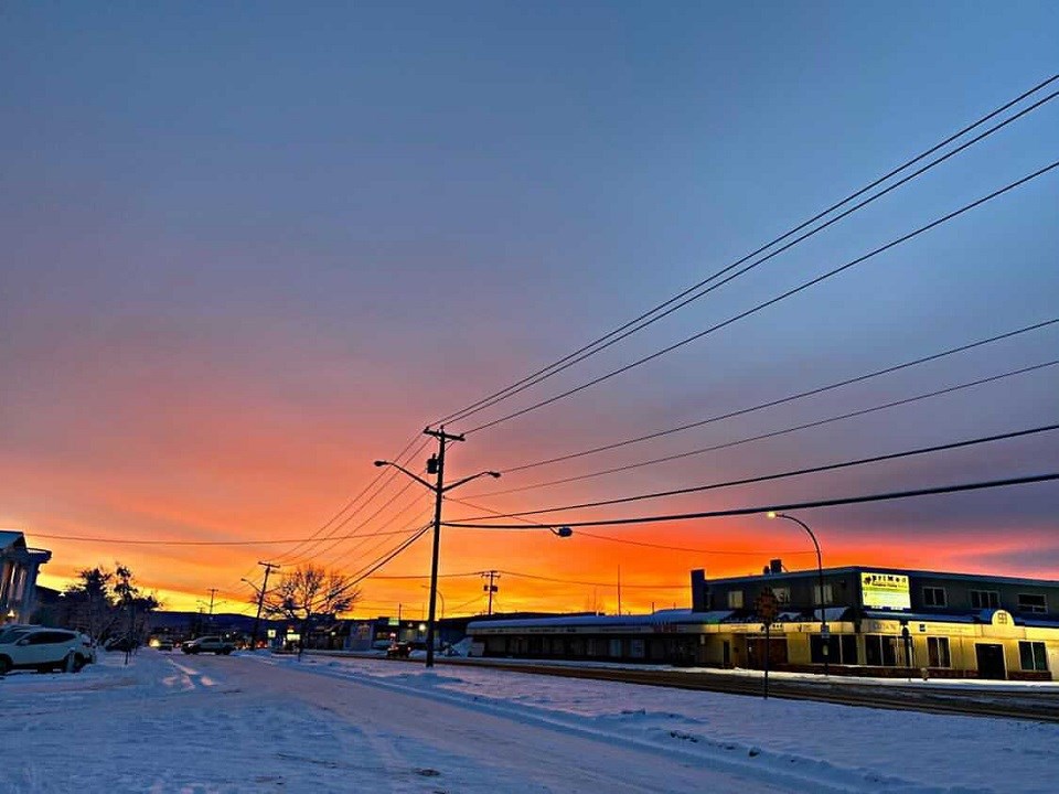Parniya Peykamiyan - Jan. 5, 2021 winter sunrise orange sky snow