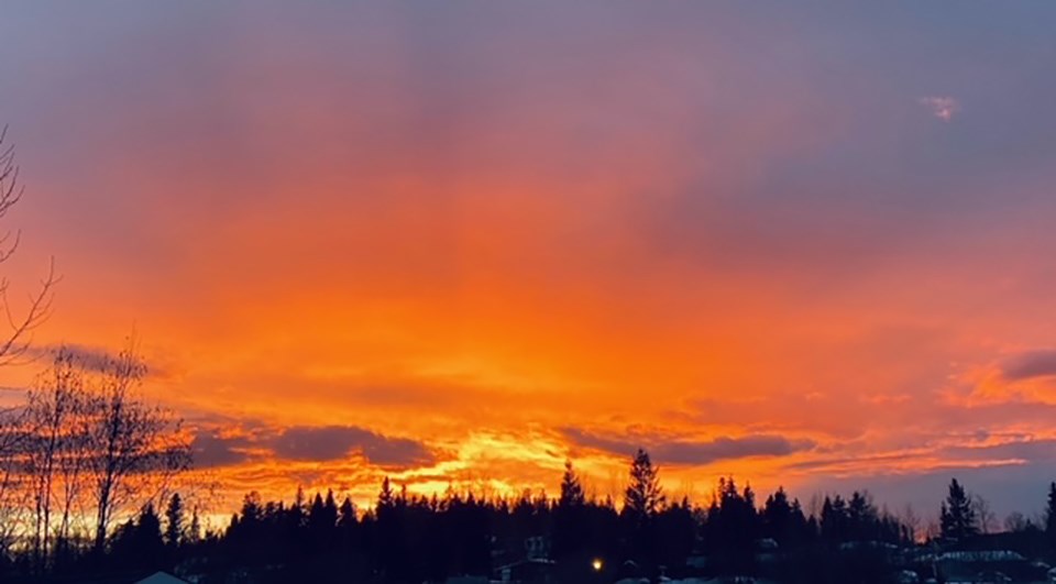 Pressy Joy - March 6, 2021 winter orange sunset