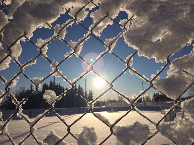 Rosmarie Vonah - Nov. 28, 2020 snow fence sun
