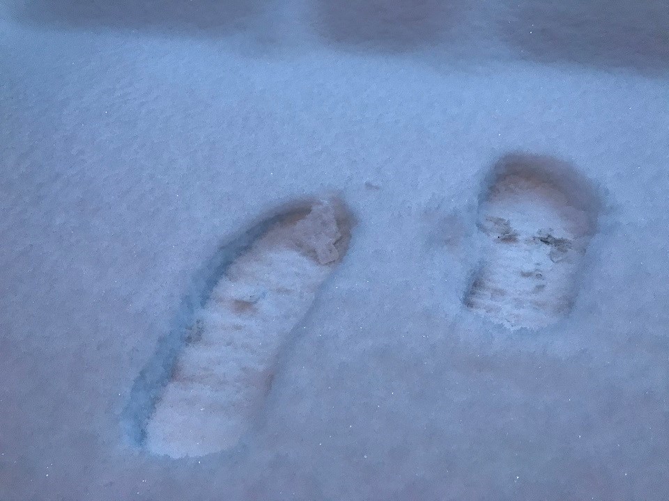 Snow footprint - Dec. 7, 2019