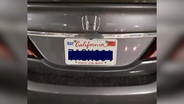 California license plate