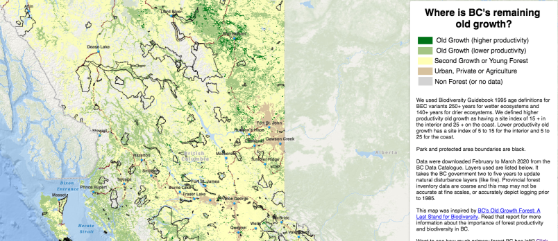 Conservation North old-growth forests map