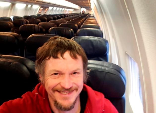 Lithuania man alone on plane