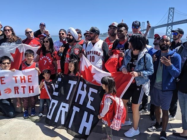 Raptors fans in Oakland