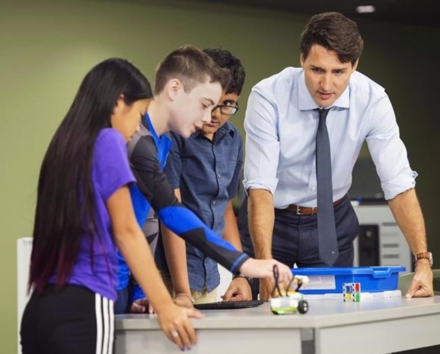 Trudeau with children
