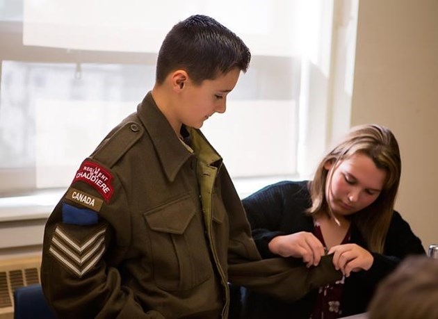 World War II uniform kids