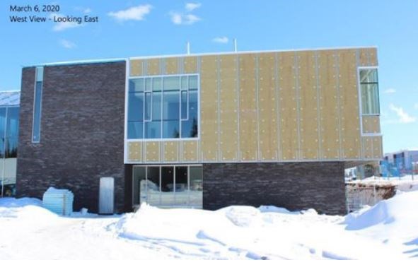 The new Kelly Road building pictured in March. (via School District No. 57)