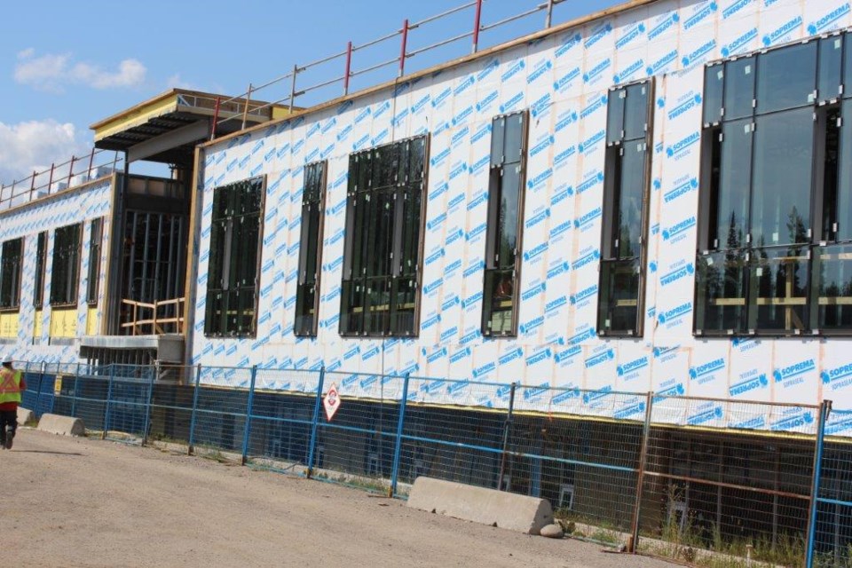 The new Kelly Road Secondary School building is one year away from completion. (via School District No. 57) 