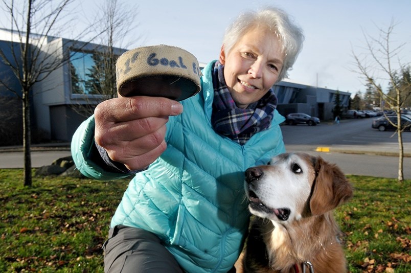sharon-tokar found hockey puck