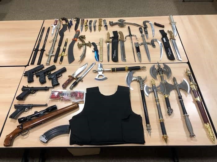 Armour and axes Surrey BC RCMP