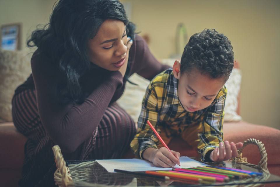Parents doing homework