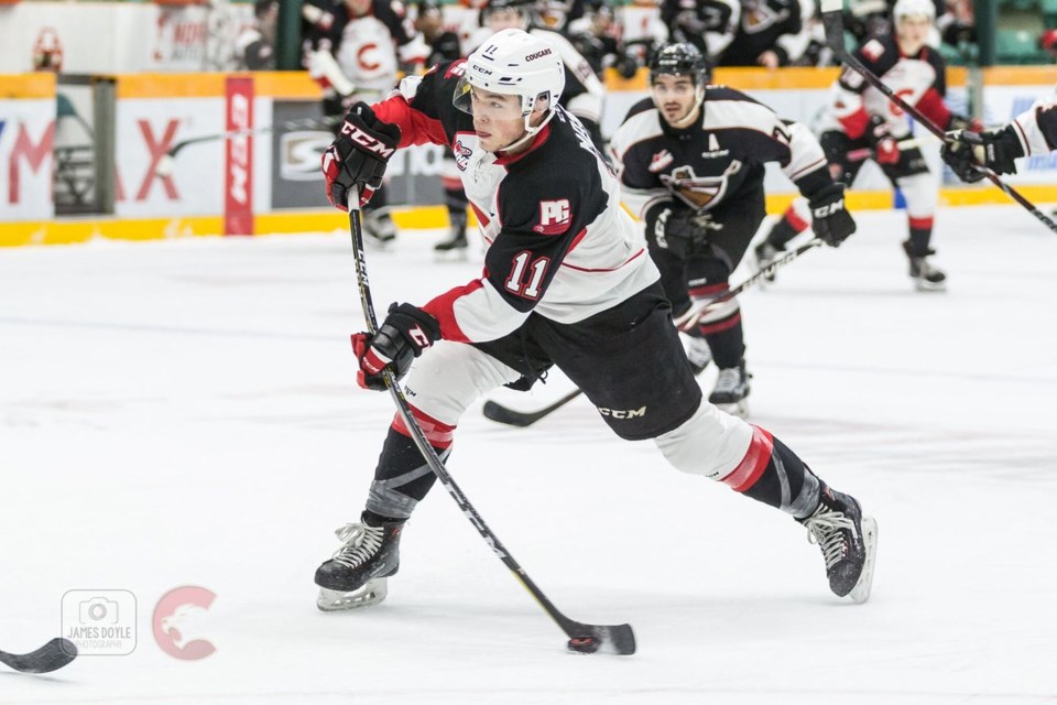 Josh Maser will sit out the next four games after being suspended. (via James Doyle/Prince George Cougars)
