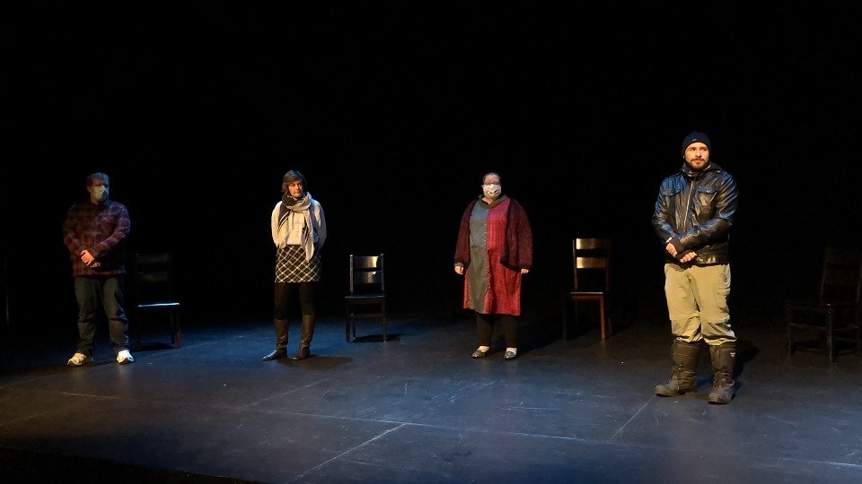 Playwrights from the Nechako Community Theatrics Society getting ready to see their stage-readings come to life at Prince George's Theatre NorthWest. (via Kyle Balzer, PrinceGeorgeMatters)