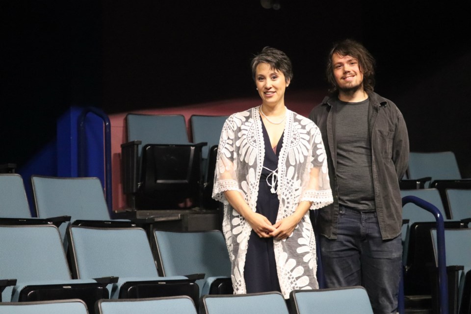 Theatre NorthWest General Manager Marnie Hamagami (left) with Weird Organizer Isaak Andal (via Kyle Balzer)