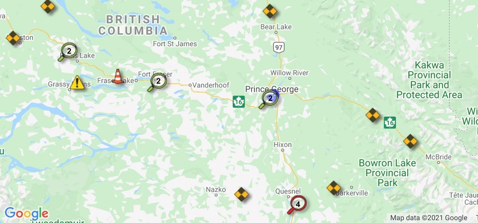 Drive BC slippery sections in the north - Jan. 4, 2021