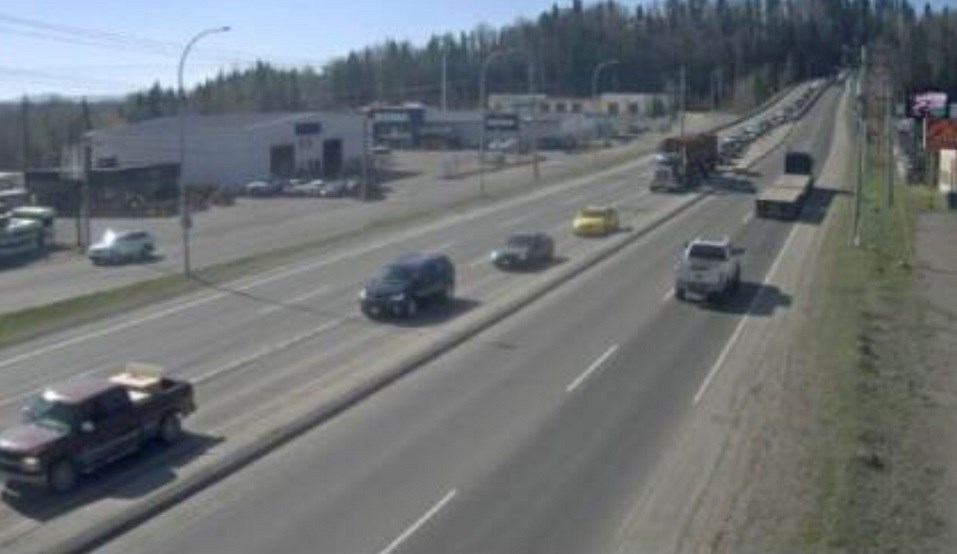 Prince George Highway 16 incident Vance Road camera - April 26, 2021