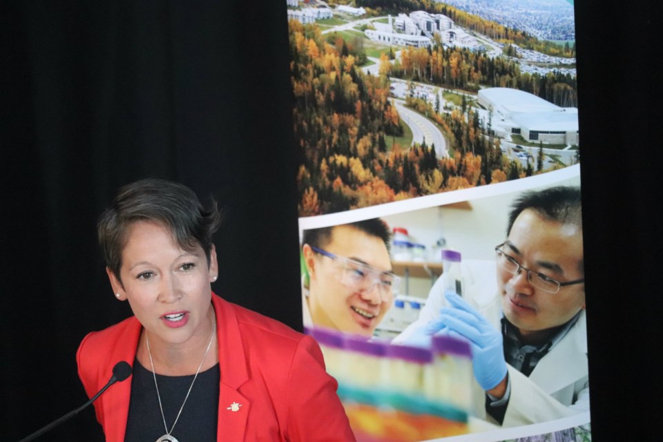 B.C. Advanced Education Minister Melanie Mark announces $3.3 million in funding for northern students to take physical and occupational therapy programs (via Kyle Balzer)