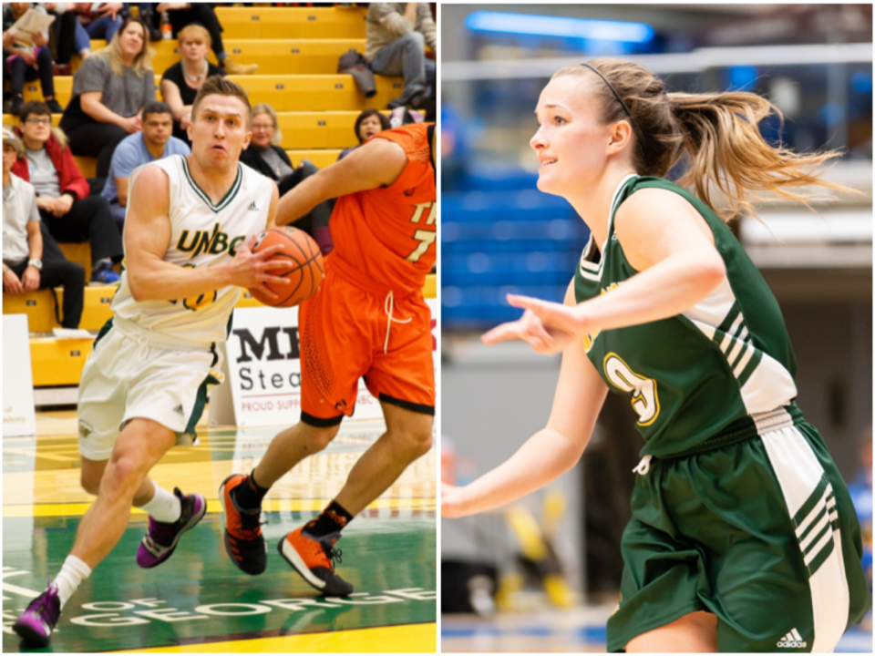 UNBC basketball - Vova and Emily 2