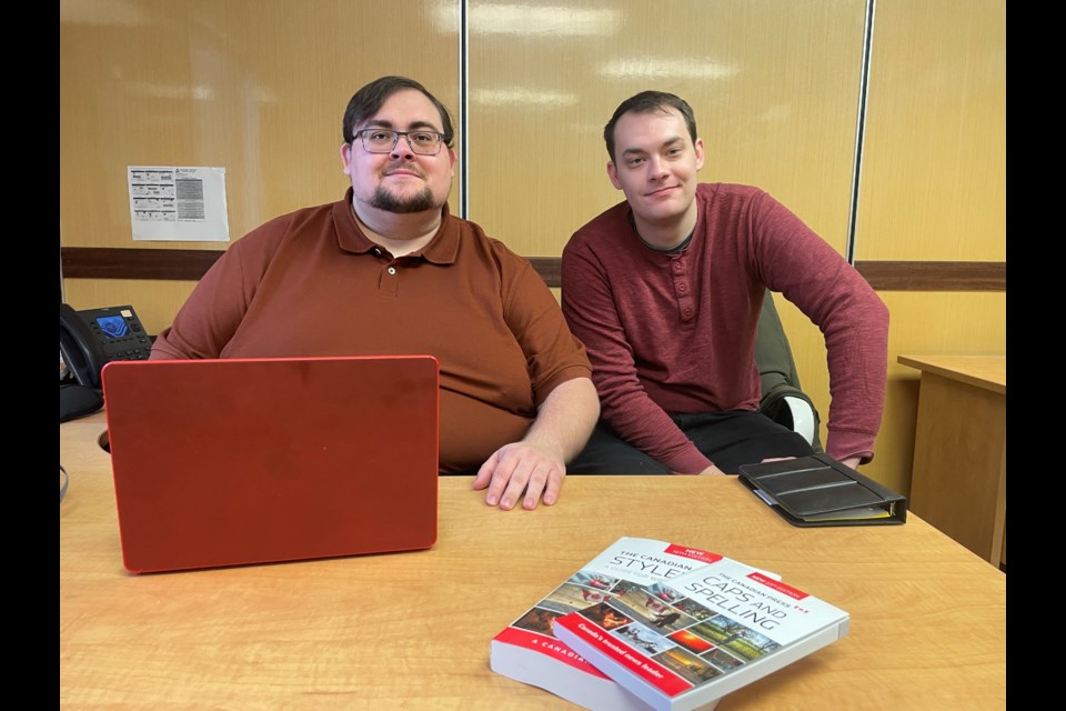 Reporters Colin Slark (left) and Matthew Hillier have joined the Citizen's news team.