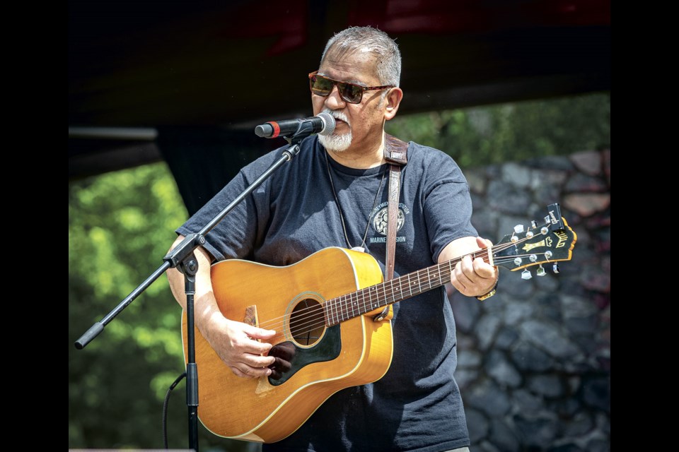 Ivan Paquette performs in his 33rd Prince George Canada Day celebration at Lheidli T'enneh Memorial Park Tuesday, July 1, 2025.