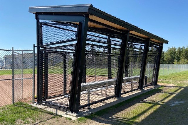 One of the dugouts that was installed thanks to the CCBF in 2024