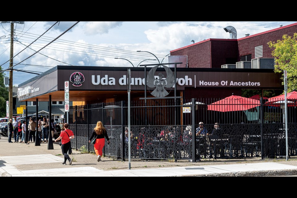 The Lheidli T'enneh House of Ancestors on the corner of Third Avenue and Vancouver Street.
