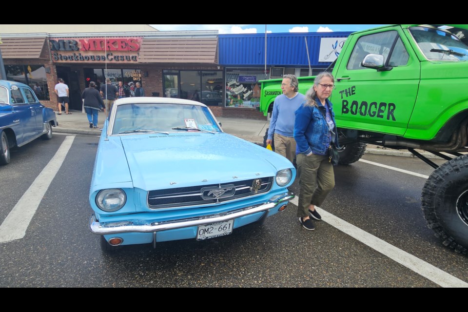 Colourful and unique vehicles are on display on Reid Street in Quesnel, BC for a Show and Shine event on Sunday, Aug. 17 2025.