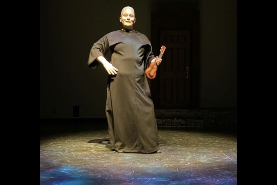 Ollie Pawluk plays Uncle Fester in the Duchess Park Secondary School Theatre Company production of The Addams Family Musical set to hit the stage April 23 to 27.