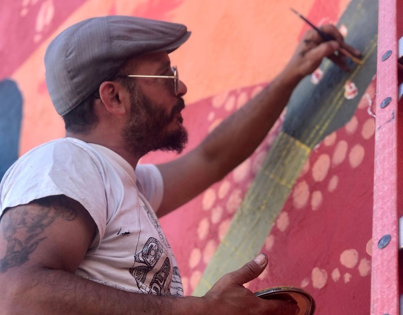 The mural was painted by Smithers artist Facundo Gastiazoro. 