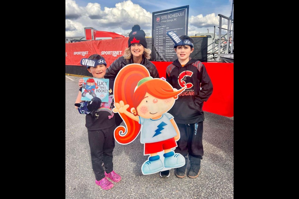 TV sports journalist Lisa Bowes brought her Lucy Tries Sports character to Prince George to promote healthy lifestyles for kids at the Rogers Hometown Hockey festival at CN Centre parking lot.