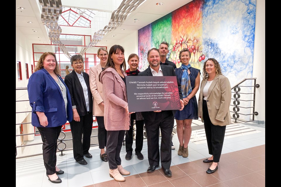 CNC celebrated an installation of art that graces the front entrance of the college in Prince George.