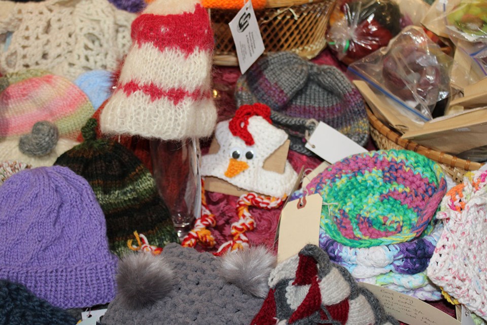 The Prince George Fibre Arts Guild is hosting a Pop Up market at Studio 2880 until 4 p.m. Saturday. And yes, that's a chicken hat for your pet.