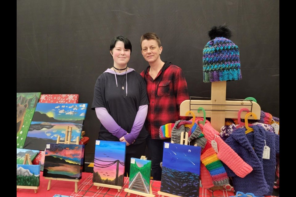 Destiny Blumers, 14, is a painter of nature, who partnered with mom, Leanne Blumers, crochet artist, at the Duchess Park Craft Fair recently. It was Destiny's first ever craft fair.
