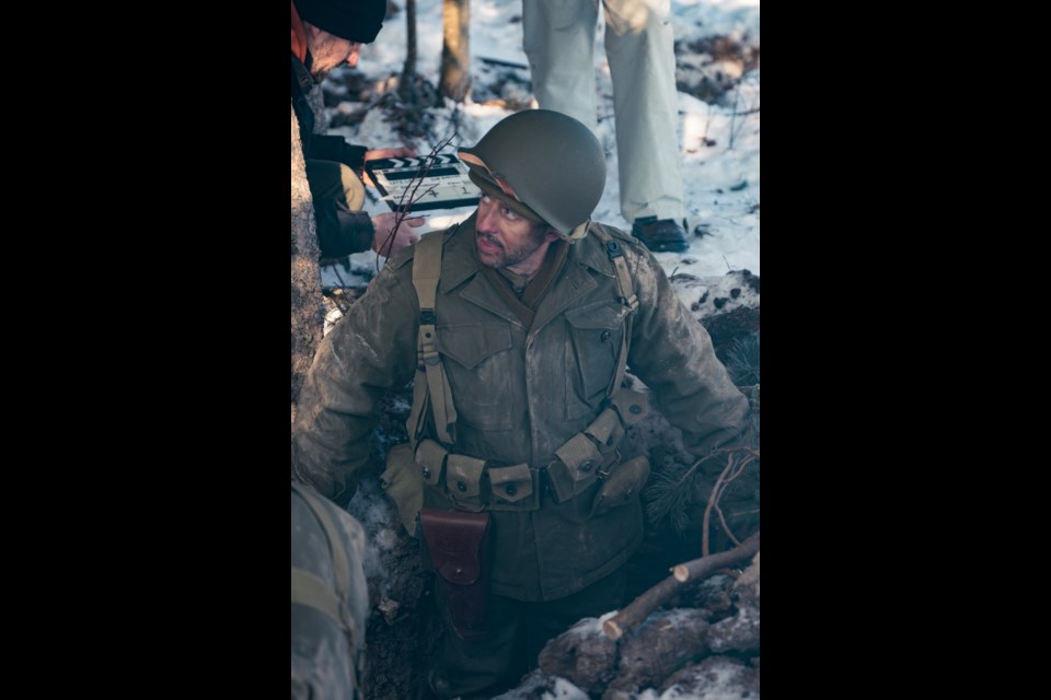 Breakthrough writer/producer/star Michael John Fuller on the set of location filming that happened earlier this week northwest of Prince George. 

