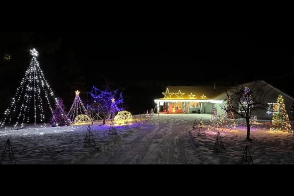 Robert Shaw has 47,000 lights in a display set to music at his house in Beaverly, west of Prince George.