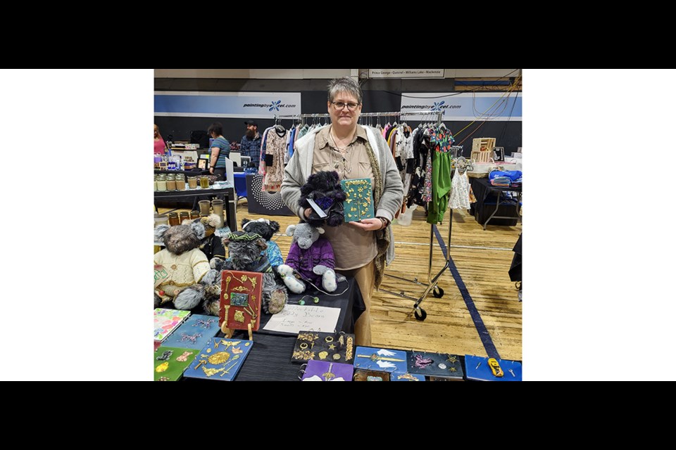 Leah Moncher, teddy bear maker and 3D resin notebook creator, is at the Small Business Fair at the Roll-A-Dome this weekend.