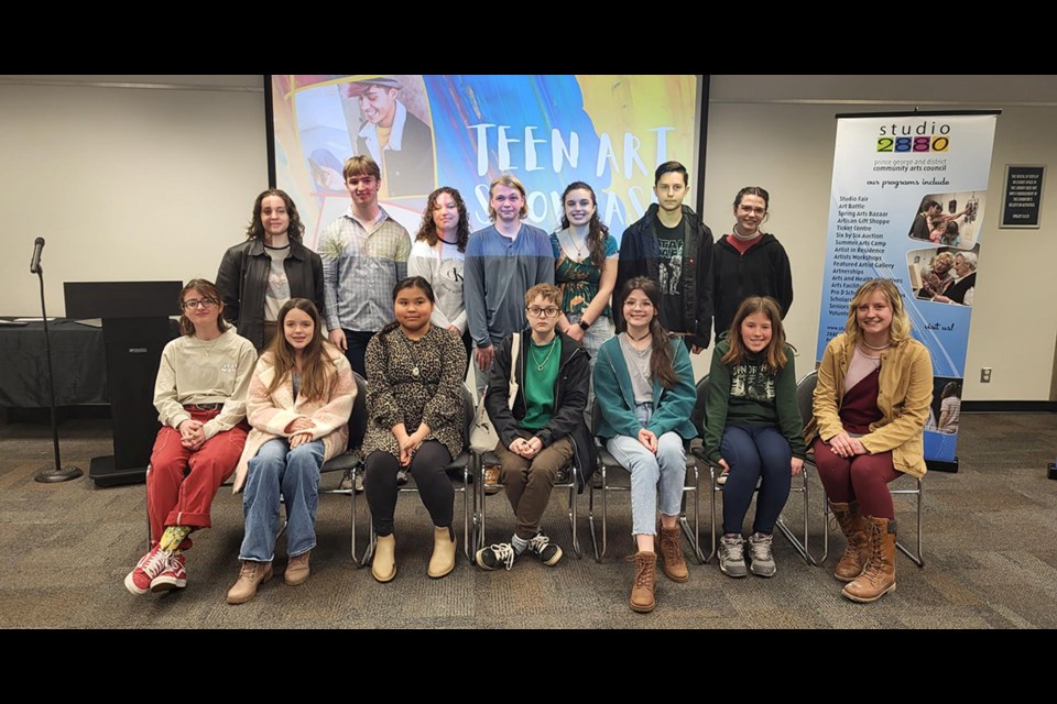 Here are some of the artist who participated during the Teen Art Showcase at the Prince George Public Library in partnership with the Prince George Community Arts Council.