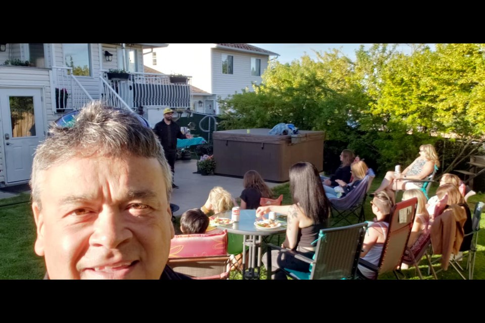 Mike McGuire, a well-known local comedian, is offering Prince George residents a chance to host a Wheely Funny Garden Party with proceeds going to the Wheelin' Warriors of the North fundraising efforts for the BC Cancer Foundation. Mike's partner in comedy, Cody Malbeuf, is performing in this recent selfie.